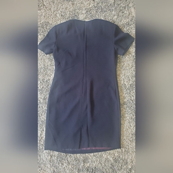 Talbots Navy‎ Blue Short Sleeve Classic White trim Dress Size 8P - Picture 6 of 11